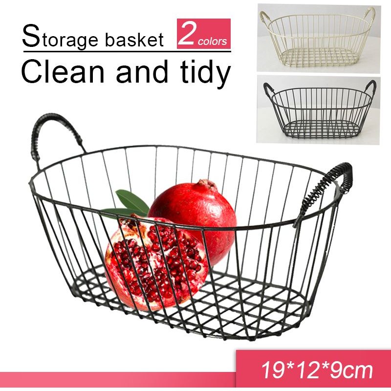 Panier De Rangement En Fil De Fer Forg¿¿, Support De Rangement En M¿¿Tal Pour La Maison, Le Bureau, La Salle De Bain, La Cuisine, Les Jouets, Les Fruits Et Articles Divers