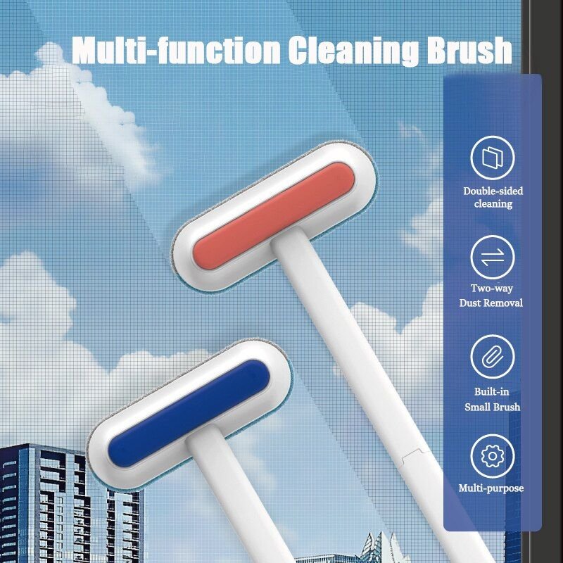 Brosse de nettoyage multifonction pour ¿¿cran, moquette, fen¿ºtre, canap¿¿, balai anti-poussi¿¿re Double face, nettoyeur m¿¿nager, livraison directe