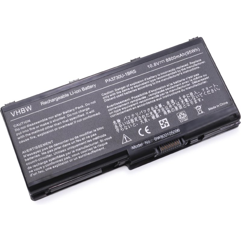 vhbw Batterie 8800mAh (10.8V) notebook Toshiba Dynabook Qosmio, Satellite remplace PA3729U-1BAS PA3729U-1BRS PA3730 PA3730U-1BAS PA3730U-1BRS PABAS207