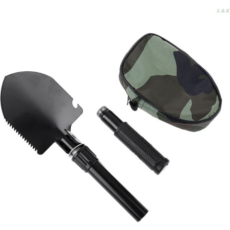 Détecteur de métaux extérieur pelle outil de creusement chercheur d'or pelle pliante Camp pelle PXPC