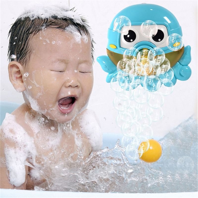 Bon66 Pieuvre Machine À Bulles Version Améliorée 42 Chansons Crabe Fabricant De Bulles Machine Bébé Bain Jouet Cadeau Y4ud
