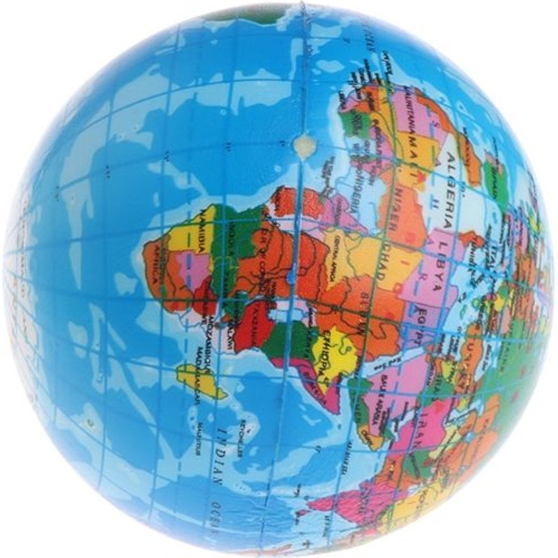 Bon66 Pression En Hausse Rapide Anti-Stress Soulagement Du Stress Carte Du Monde Balle Planète Terre Y4ud