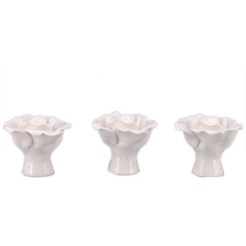 Bon66 Poignée De Tiroir En Céramique Rose 10 Pièces Vintage Fait À La Main? Fleur Rose? Poignée De Tiroir? Poignées Et Boutons De Porte Blancs? Meubles Pu