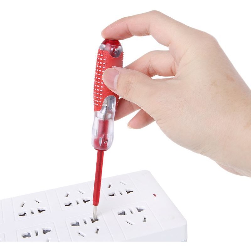 Bon66 100-500V Tension Indicateur Croix Et Fente Tournevis Électrique Test Stylo Durable Isolation Électricien Maison Outil 83Xa