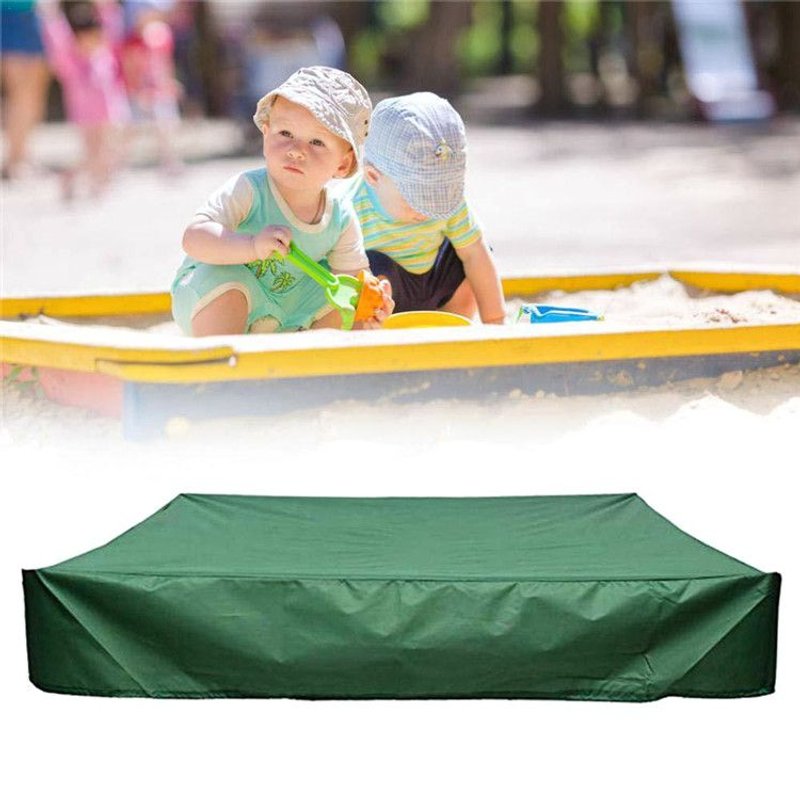 Bâche Bac À Sable 120x120 Cm Housse Protection Étanche Uv Protection Pour Bac À Sable Oxford Avec Cordon De Serrage