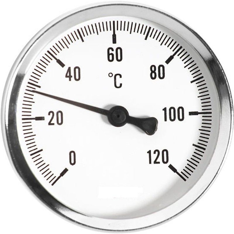 63mm 0-120C Thermo Eau Température Jauge 1/2"" Entrée Arrière Thermomètre