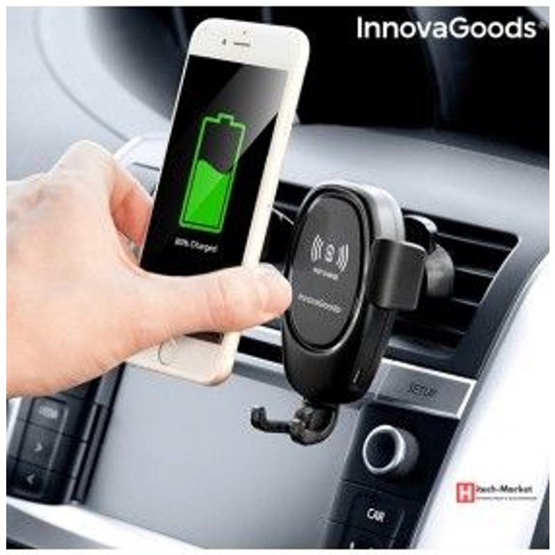 Support Pour Téléphone Portable Avec Chargeur De Voiture Sans Fil Wolder Innovagoods