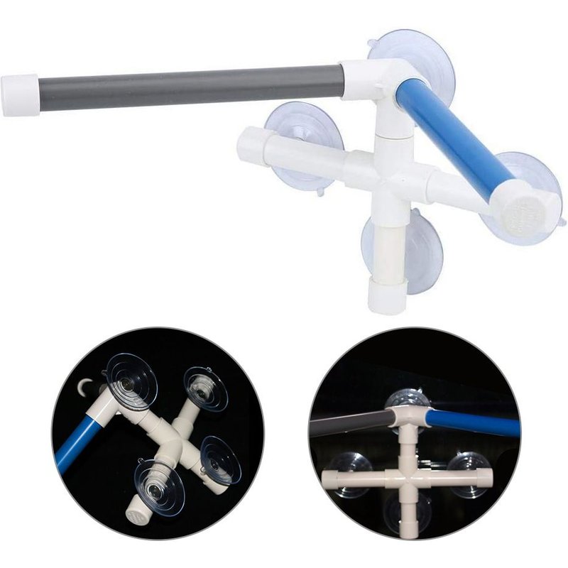 Xue Pvc Avec Ventouse Extérieur Jardin Salon Portable Plate-Forme Support Perche Jouet Pour Perroquet Macaw Oiseau Bain Support Mural