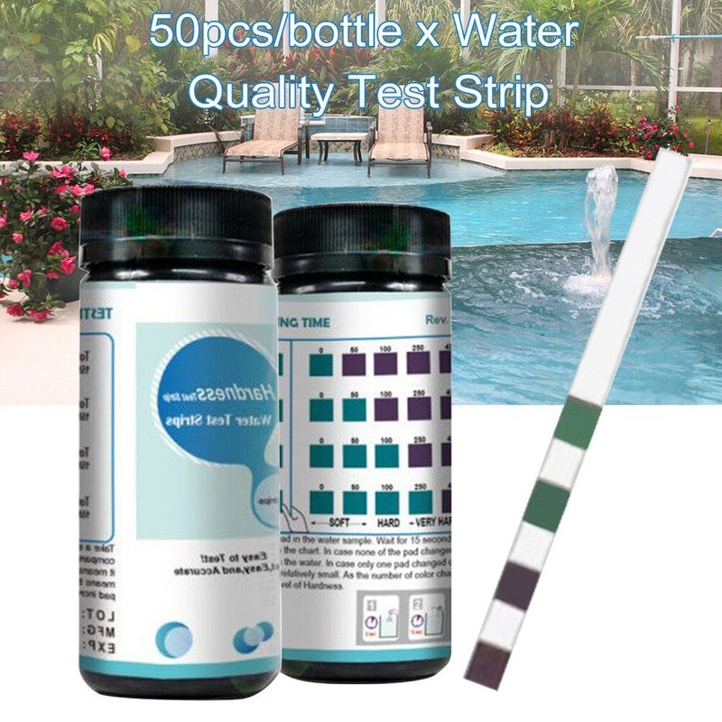Xue 50 Pièces Test De Qualité De L'eau Potable Bande L'eau Du Robinet Qualité Épreuves Pour L'eau De Piscine Aquarium Test Ph