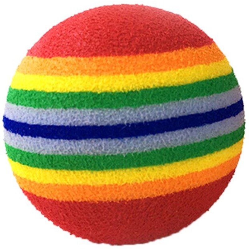 Xue Chat Arc-En-Ciel Balle Jouet Coloré Chat Jouet Balle Interactif Chat Jouer Mâcher Scratch Balle Formation Animal Chat Balle Jouet