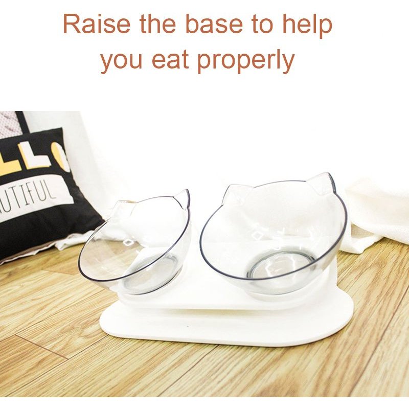 Xue Bol De Nourriture Pour Chat Avec Support Bol D'eau Pour Chien Blanc Simple/Double Bol Outil D'alimentation Pour Animaux De Compagnie