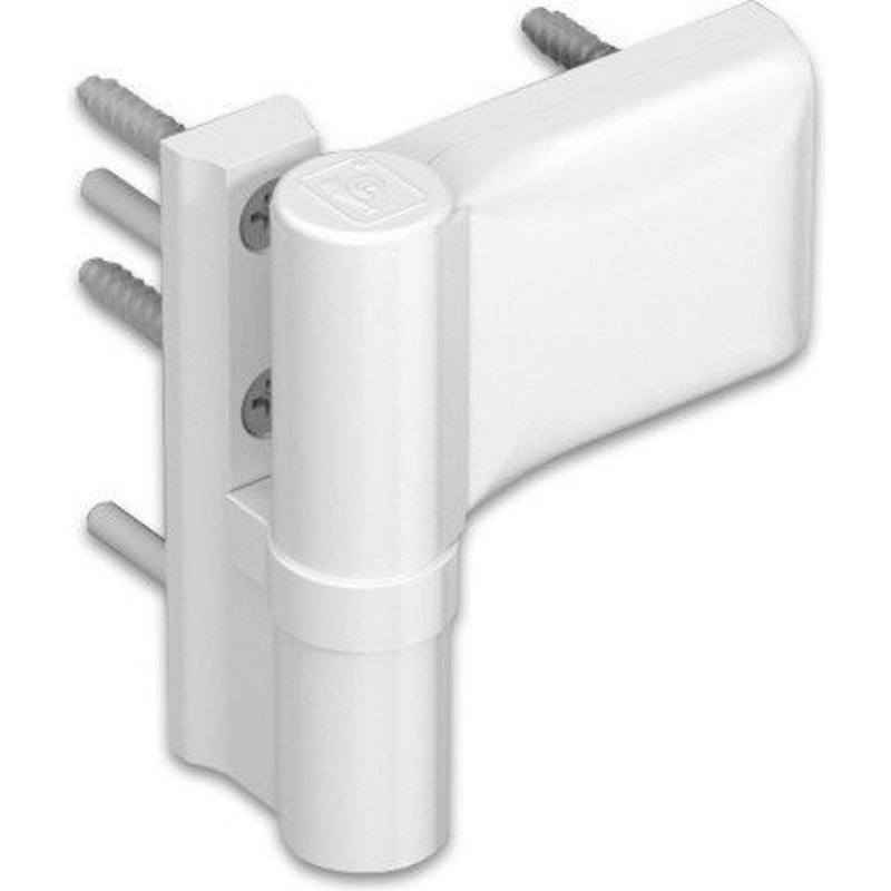 Paumelle menuiserie PVC - porte 80 kg - H18 à 23 mm - L20 mm - 1 pièce HAHN