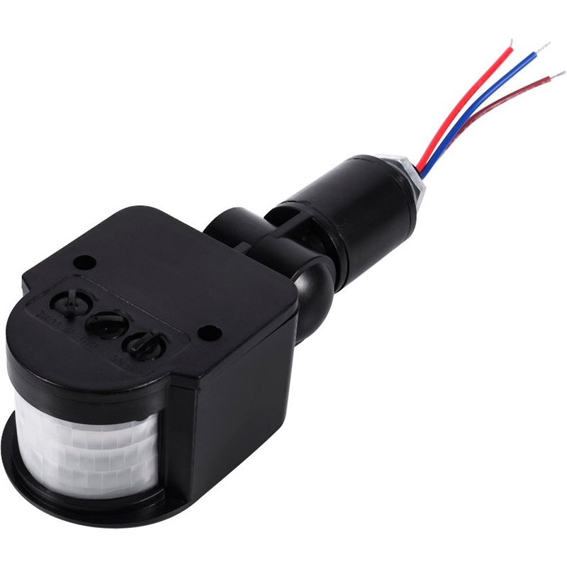 Détecteur de mouvement PIR à infrarouge Portée réglable 90 250V 180 degrés de sécurité détecteur de mouvement PIR à infrarouge interrupteur de lumière mural automatique