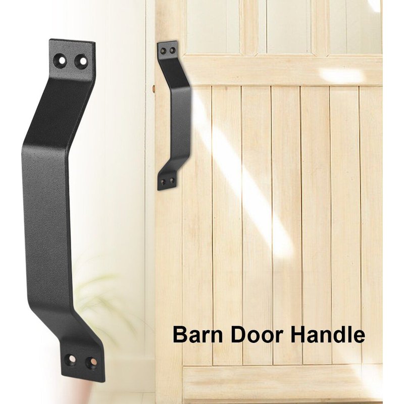 Poignée noire en acier au carbone massif Pour portes de grange coulissantes Garages accessoires de quincaillerie poignées de portes 1 pièce