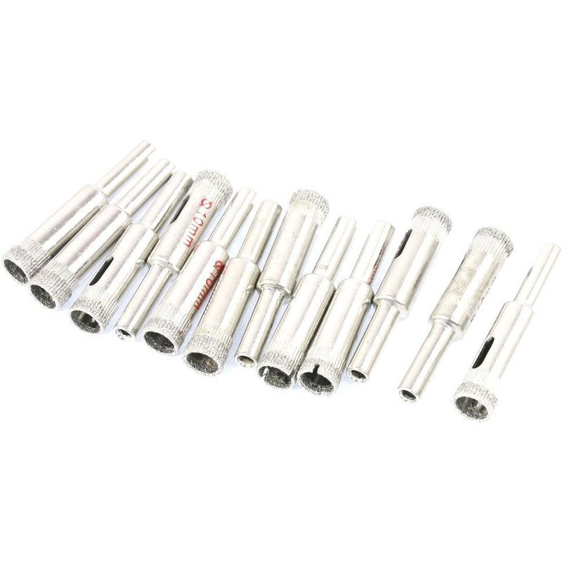 12 pièces 10 mm Dia diamant enduit granit marbre pierre tuile verre scie cloche