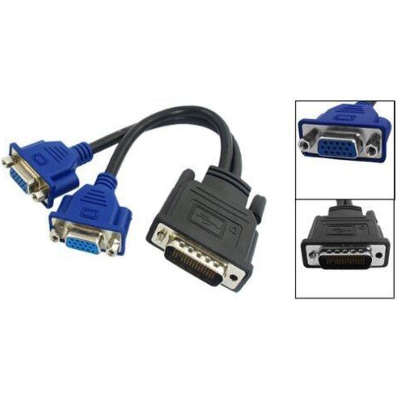 Adaptateur double VGA femelle 15 broches Broche de 3.5cm / 5.3