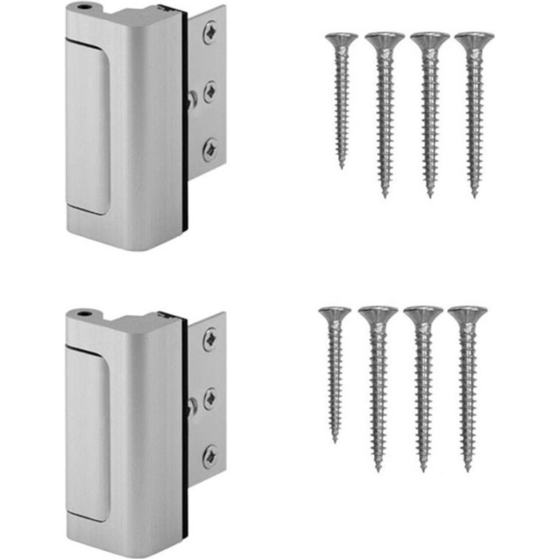 2Pcs en alliage d'aluminium charnière porte serrure renforcée charnière de porte Nickel satiné charnière renforcée