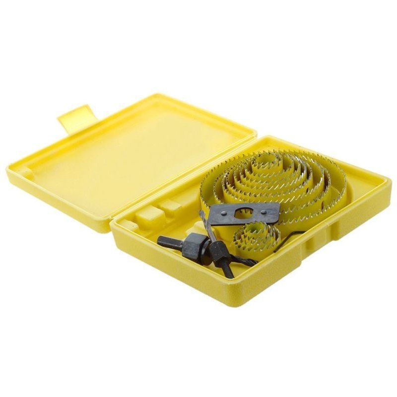 13pc Downlights Trou Scie Scie-Trépan Kit