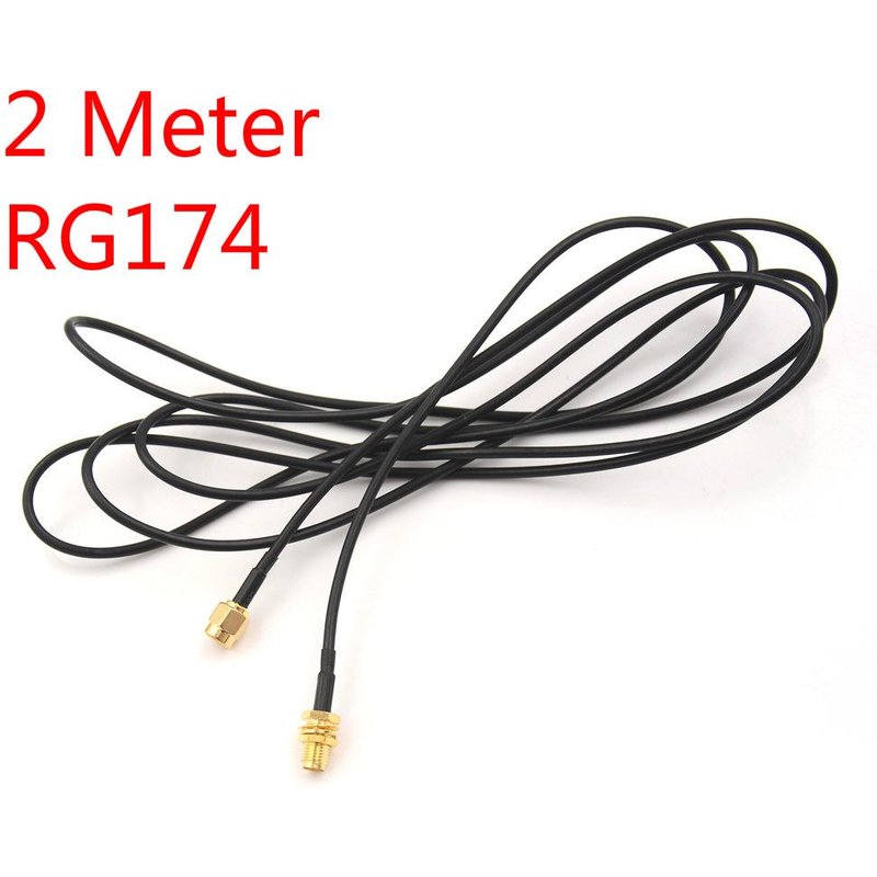 2 mètres RF-SMA mâle à mâle prise M-M RF coaxial queue de cochon RG174 rallonge câble adaptateur ligne
