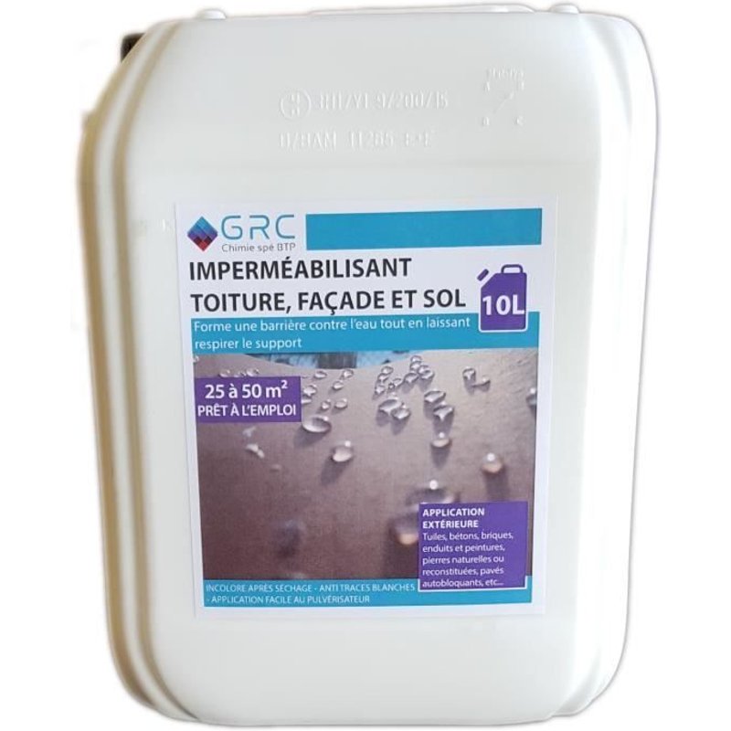 GRC - Imperméabilisant Toiture, Façade et sol - 10L