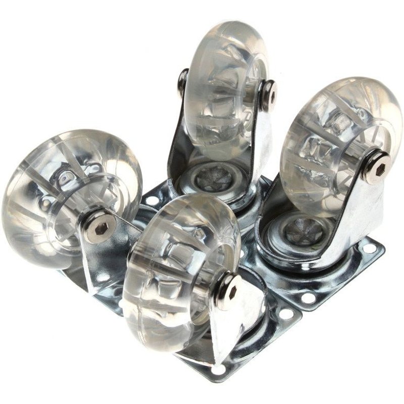 Roue de meubles résistante universelle de muet de roulette d'unité centrale transparente utile pour les roulettes pivotantes de chaise de bureau de voiture des enfants