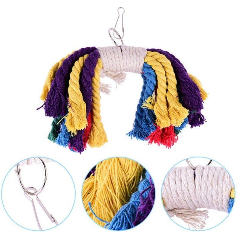 Perroquet Doux De Maison Jouets D'escalade Morsures Corde En Coton Oiseau Oiseau Corde De Jeu Jouet Oiseau Accessoires Jouet