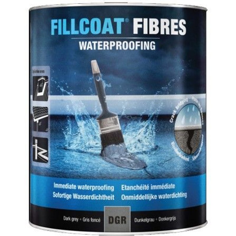 RevĂȘtement d'Ă©tanchĂ©itĂ© - pour rĂ©paration - 1 L - FILLCOATÂźFIBRES RUST-OLEUM