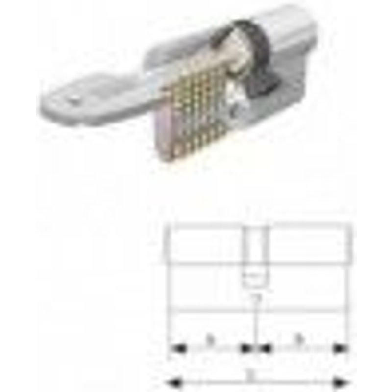 Cilindro Tesa Seguridad T60 /30x40 Latonado