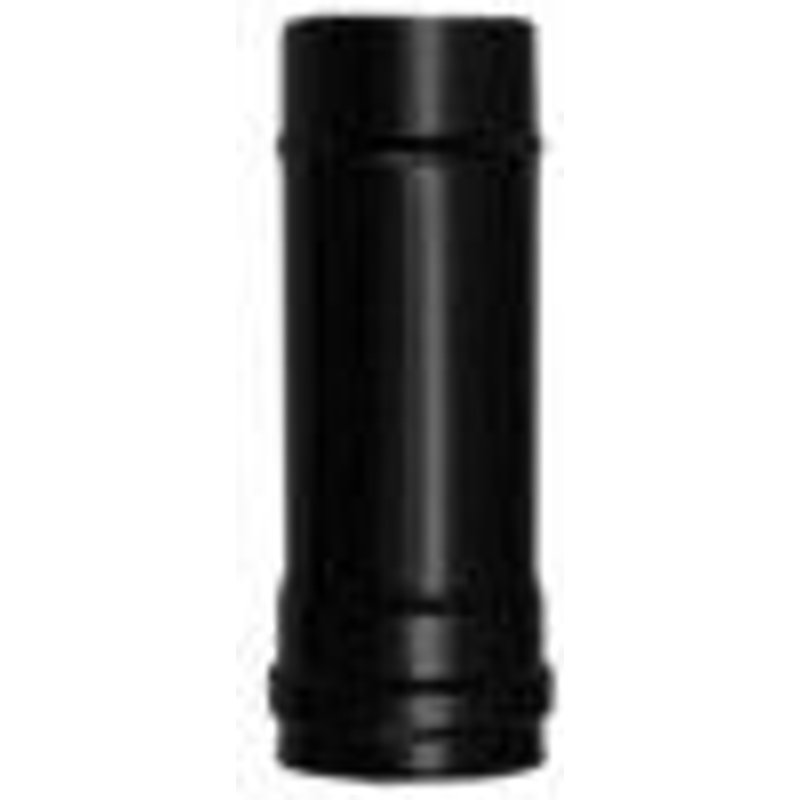 Wolfpack Tubo de Estufa Pellet Acero Vitrificado Negro Ø 80 mm. Longitud 25 cm. Estufas de Leña, Chimenea, Alta resistencia,