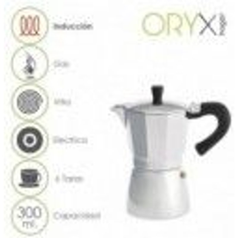 Cafetera Inducción Aluminio 6 Tazas (300 Ml.)