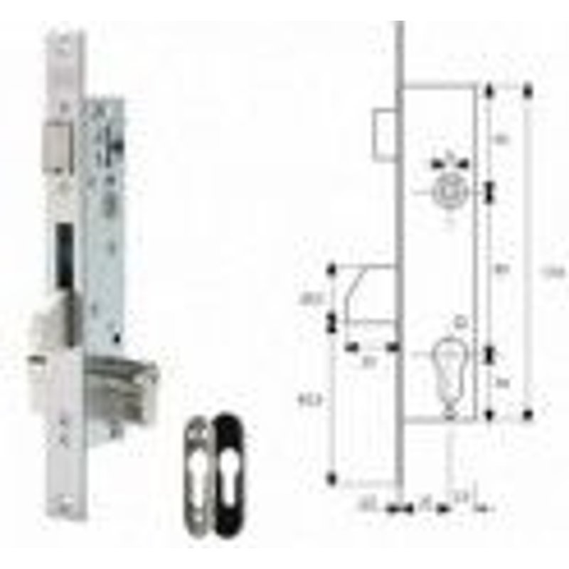 Cerradura Tesa 2210/25/3NI Con Escudo de Seguridad E190