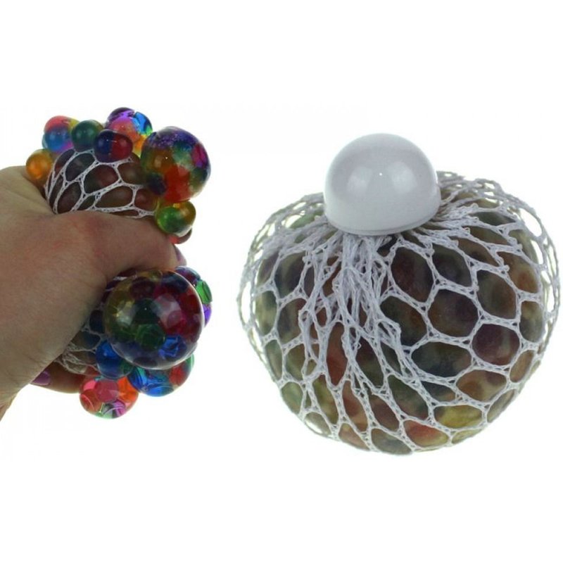 Boule Anti Stress Balle Gluante Gluant En Gelée Dans Une Maille Squishy Mesh