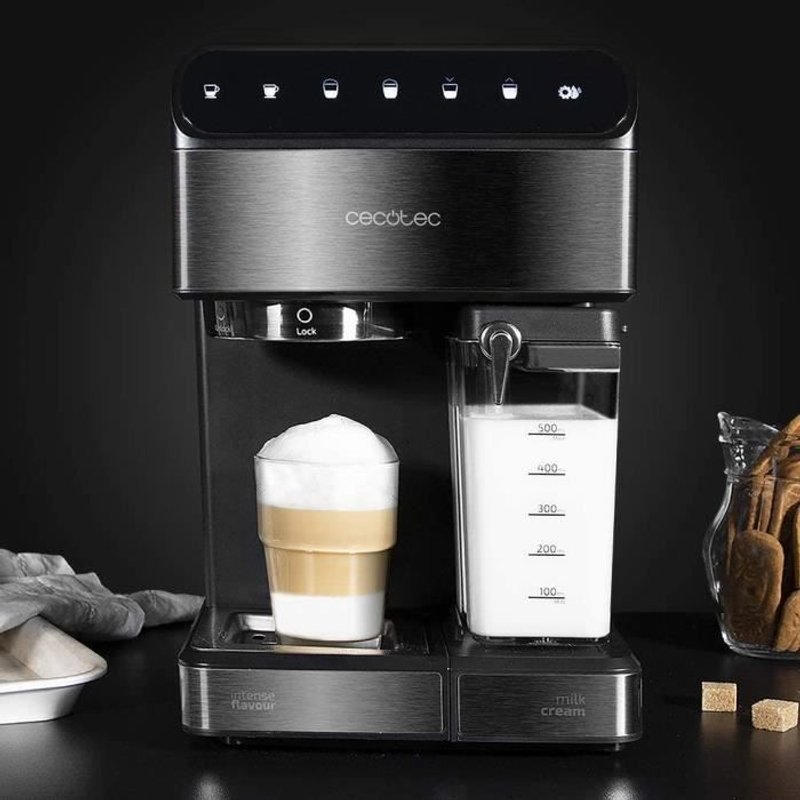 machine à café expresso de 1,4L programmable 1450W gris noir