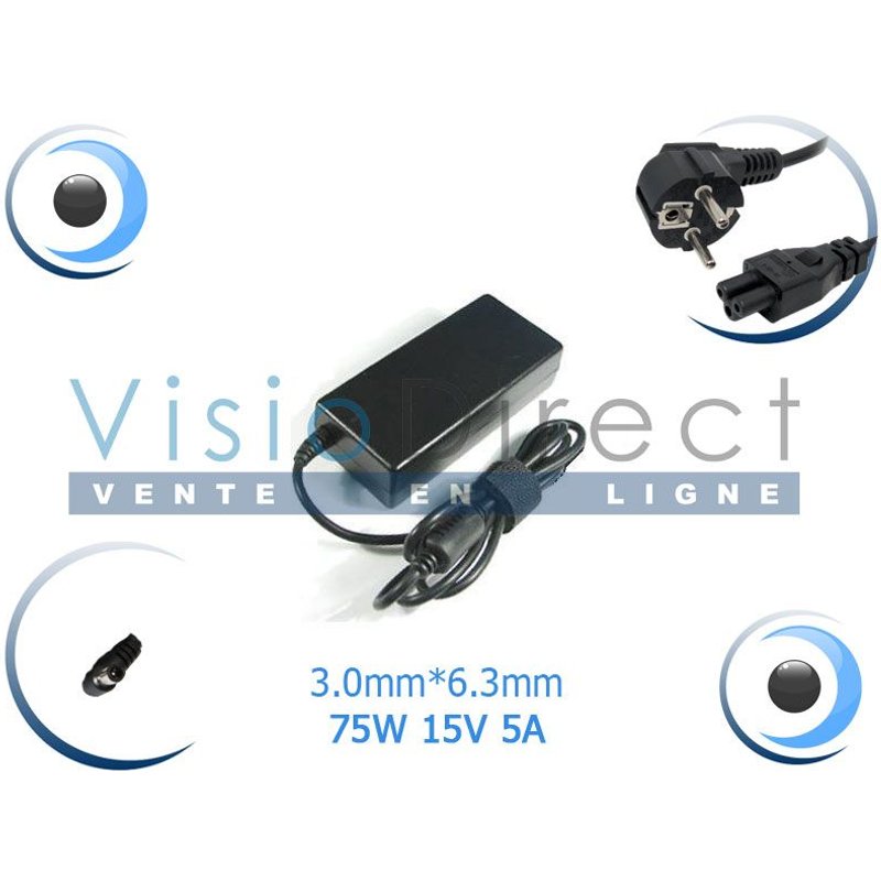 Adaptateur Alimentation Chargeur pour portable TOSHIBA Tecra A8-EZ8312 - Visiodirect -