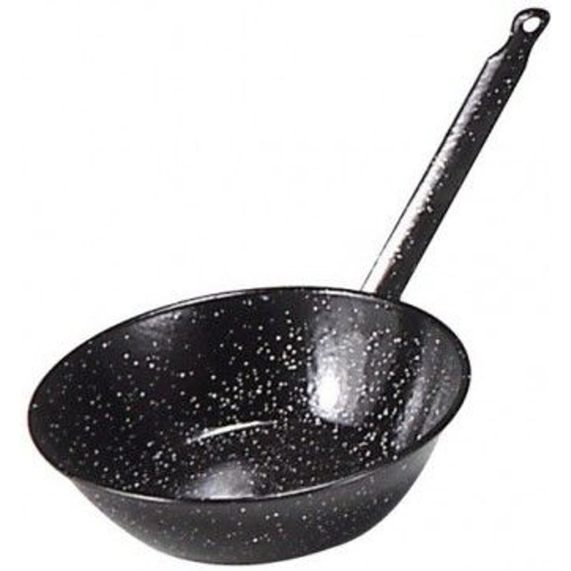 Poêle profonde à manche émaillée 24 cm.