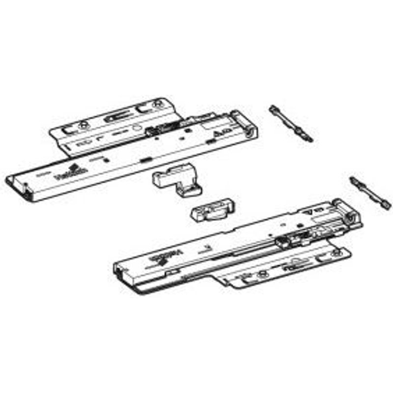 Système d'ouverture Push to open pour coulisses Quadro YOU Silent System - 8/20 HETTICH
