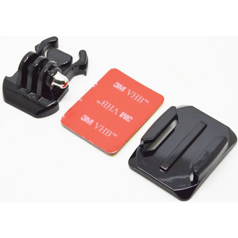 vhbw Plaque de montage compatible avec GoPro Hero 3 + Plus CHDHX-301 caméra d'action - autocollant, pour diverses surfaces (incurvée)