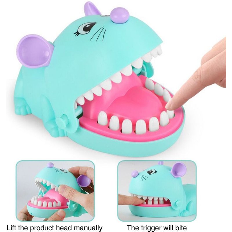 Blague Morsure Doigt Jouet Dentiste Parent Enfant Jeu Interactif Jeu Antistress Enfant En Bas Âge Cadeau Plastique Dessin Animé Souris École Enfants