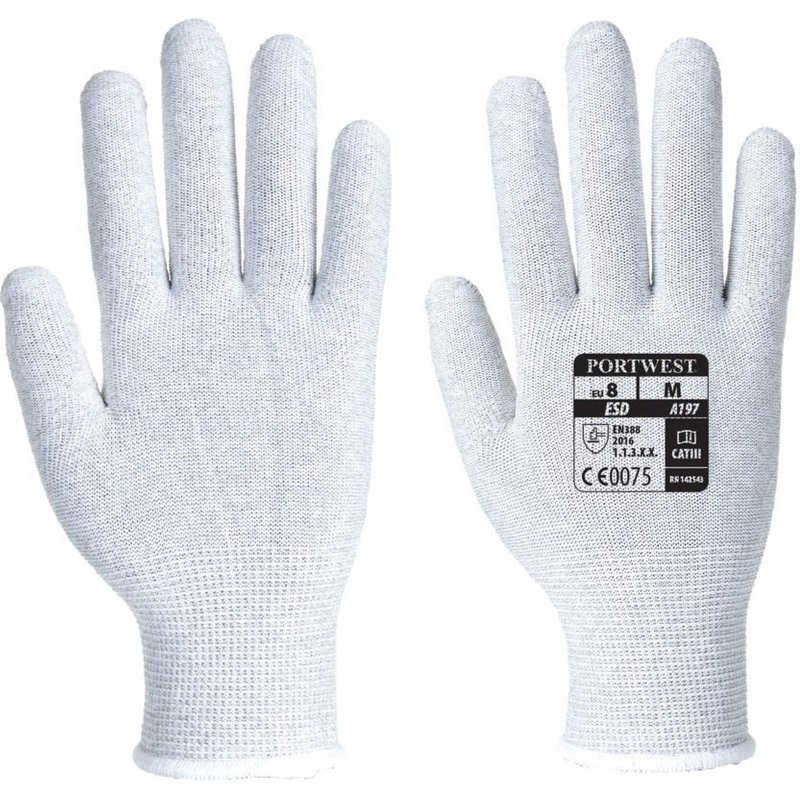 Gants Portwest ANTISTATIQUE ESD Gris 6