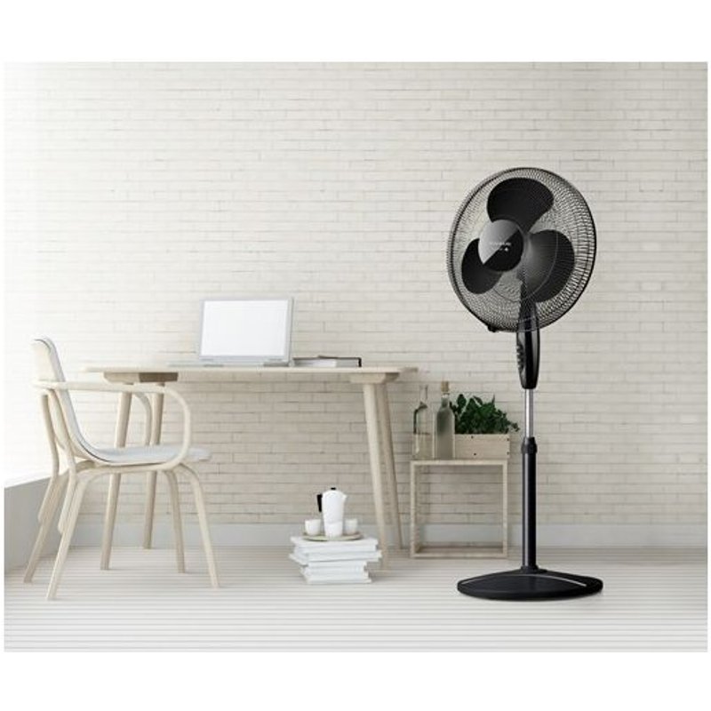 Ventilateur Sur Pied Greco 16 Cr Elegance 40 Cm 40w Noir