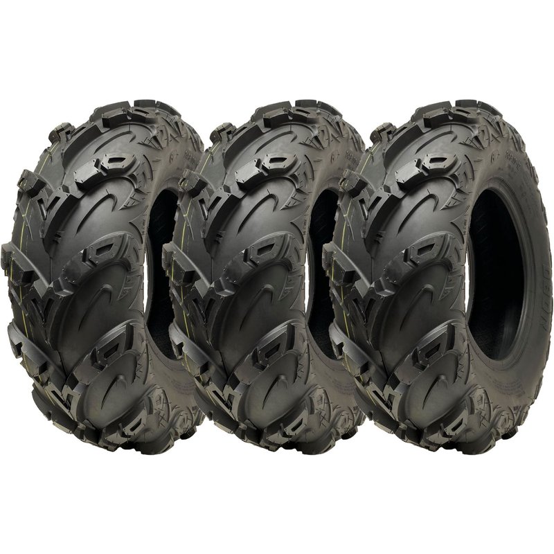 24x8.00-12 ATV Quad Tyre OBOR Mudsling WU05 Tubeless Road Legal 217kg (Set of 3)