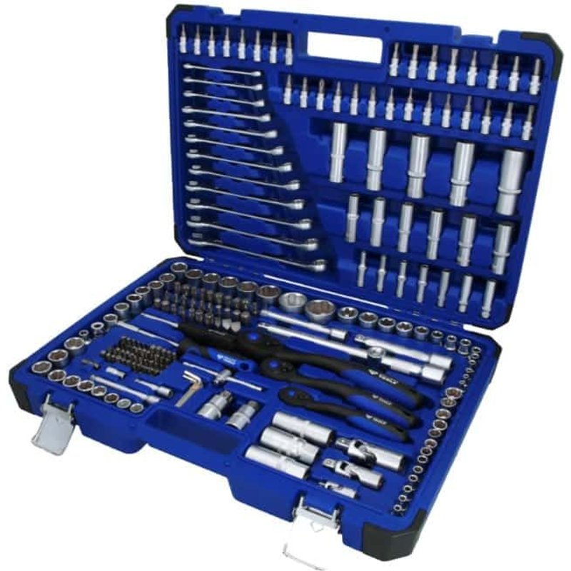 Coffret de douilles et cliquets BRILLIANT TOOLS 1/4" 3/8" 1/2"- 216 pcs - BT023216
