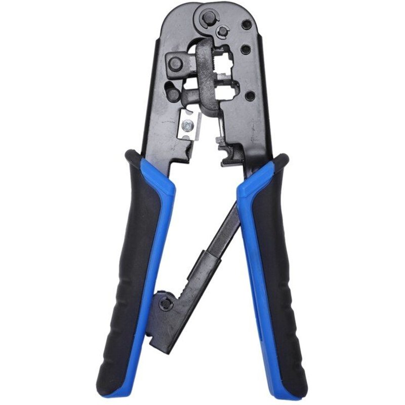 multifonctionnel tête de cristal outils de sertissage à cliquet outils de sertissage réseau serre-câble pour 4P 6P 8P Rj-11 / Rj-12 Rj-45