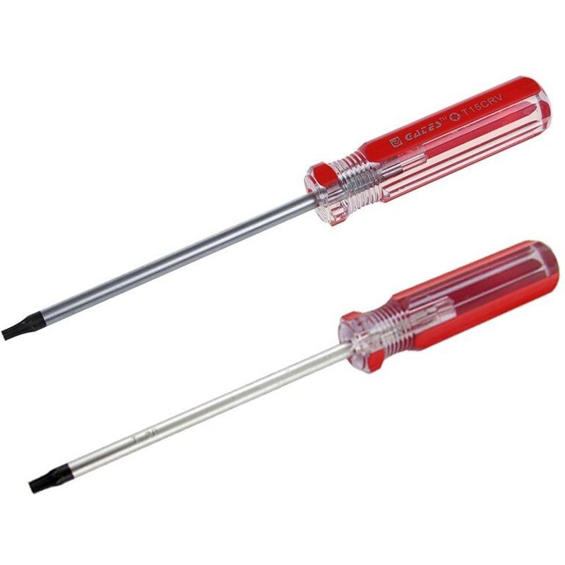 Rouge En Plastique Transparent Poignée T15 Sécurité Torx Tournevis Outil et Poignée En Plastique T20 Sécurité Torx Tournevis Outils À Main