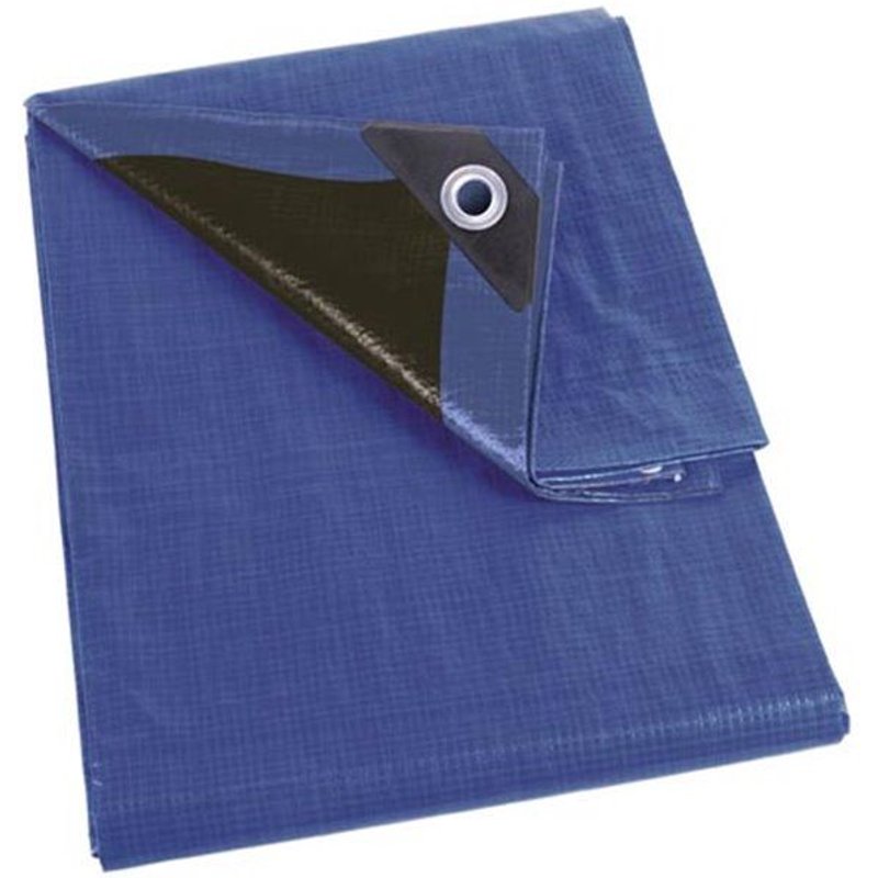 Bâche - Bleu/Noir - Très Résistant - 10 X 12 M