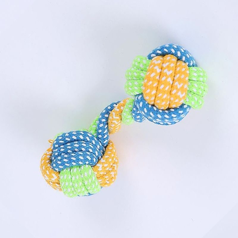 Chien De Compagnie Jouets Coton Balle Chiot Mâcher Molaire Jouet Dents Propre Vert Corde Durable Tressé Corde Drôle Outil Pour Traning En Plein Air