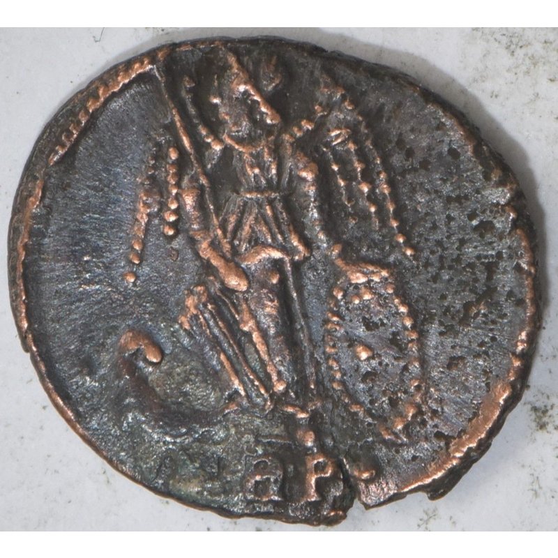 Rome - Commémoration De Constantinople (Sous Constantin) - Allégorie De Constantinople - Victoire Tenant Sceptre Et Bouclier Sur Un Navire - Atelier Trp Croissant (Trèves) - W086