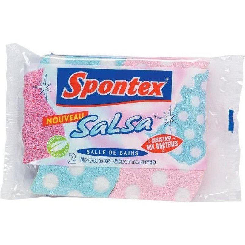 Spontex Lot De 2 Eponges Salle De Bain Salsa - Végétale