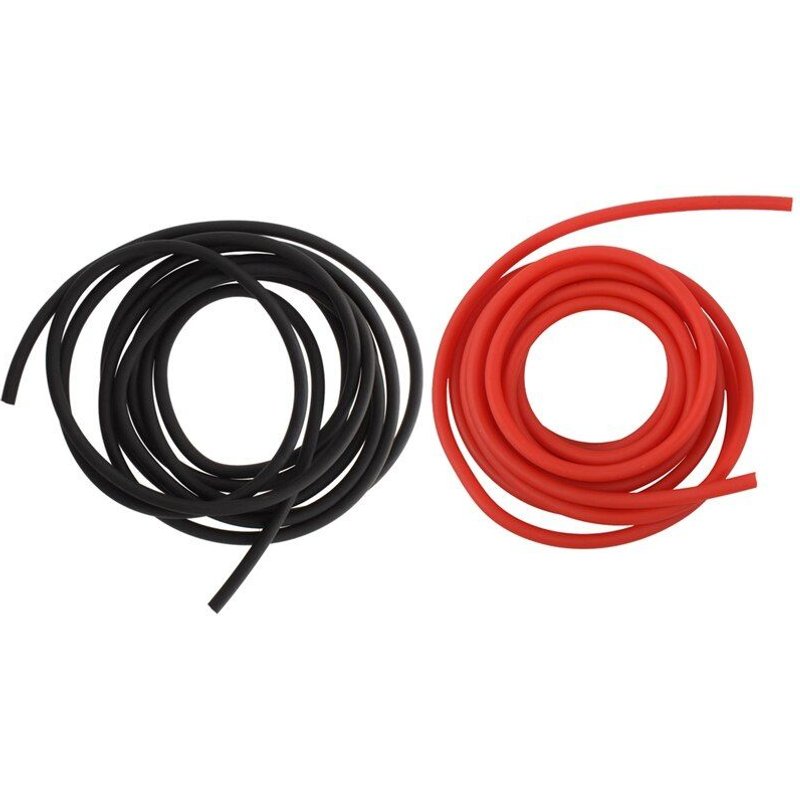 2x Tube Exercice Caoutchouc Résistance Bande Catapulte Dub Fronde Élastique Noir/Rouge 2.5m