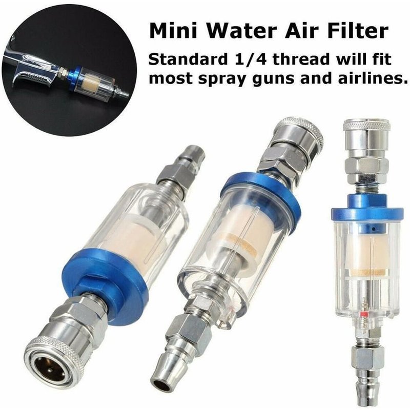 Pistolet à peinture pneumatique petit compartiment à eau séparateur huile-eau compartiment de queue de pistolet à Air/filtre/peinture
